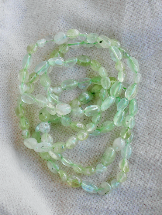 Prehnite Pebble Bracelet