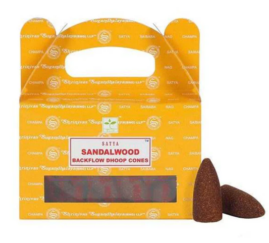 Satya Backflow Cones- Sandalwood