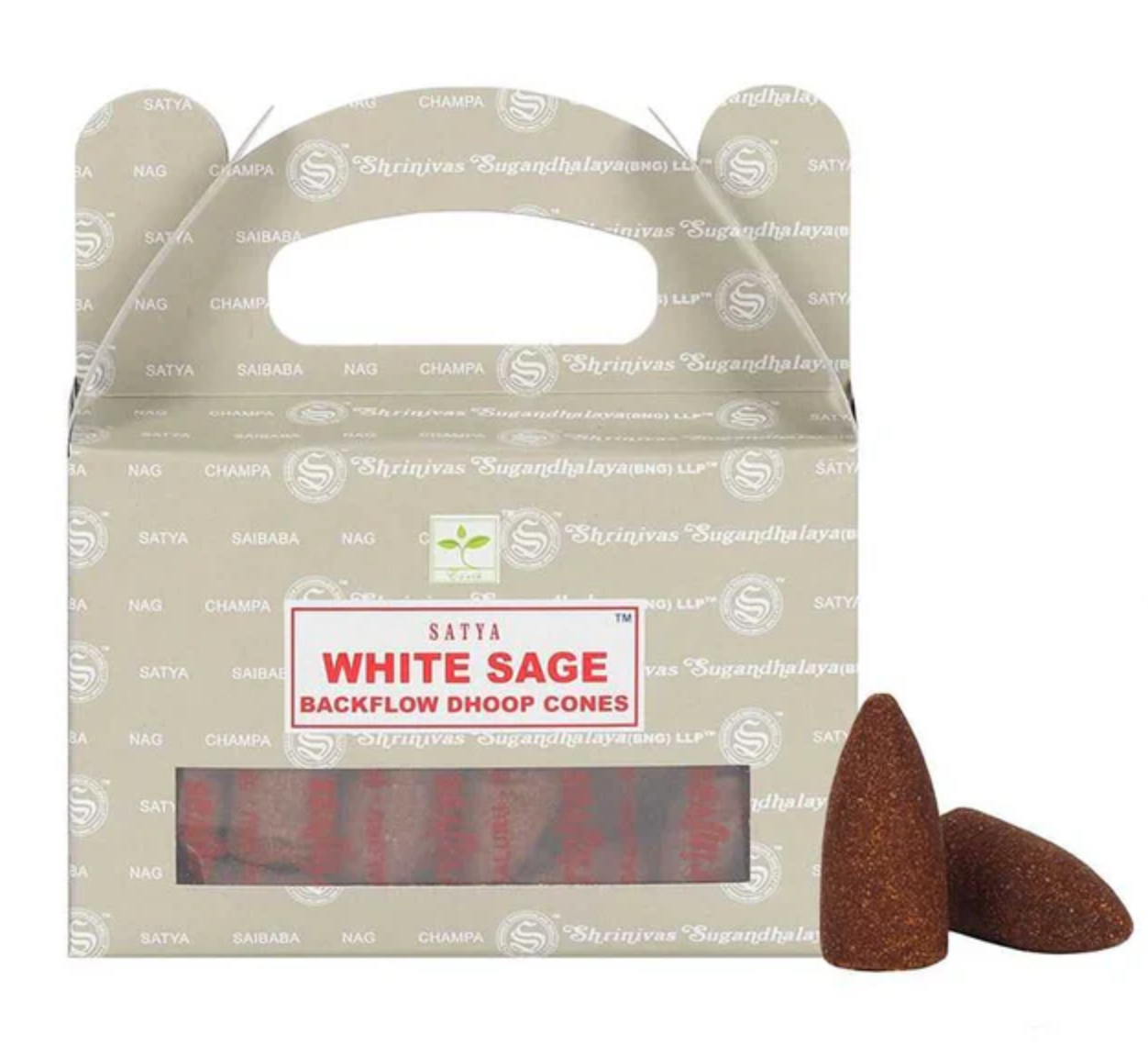 Satya Backflow Cones- White Sage