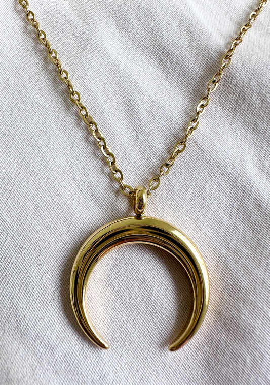 Gold Crescent Moon Necklace