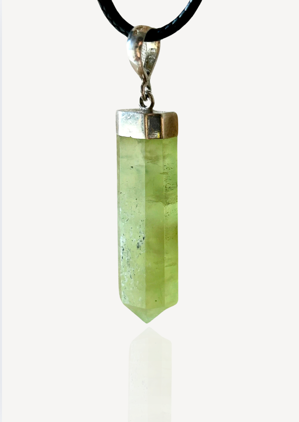 Prehnite Sterling Silver Necklace