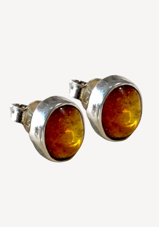 Amber Oval Earrings