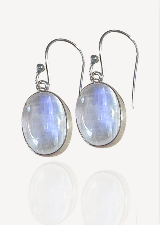 Moonstone Oval Earrings