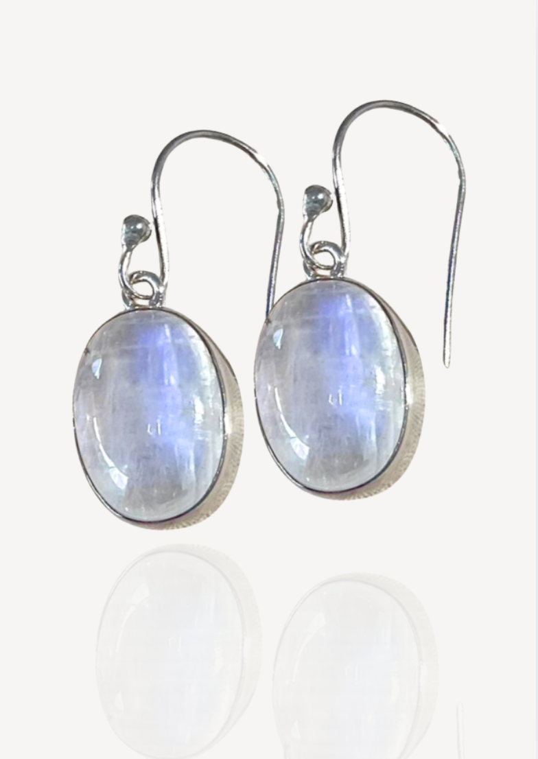 Moonstone Oval Earrings