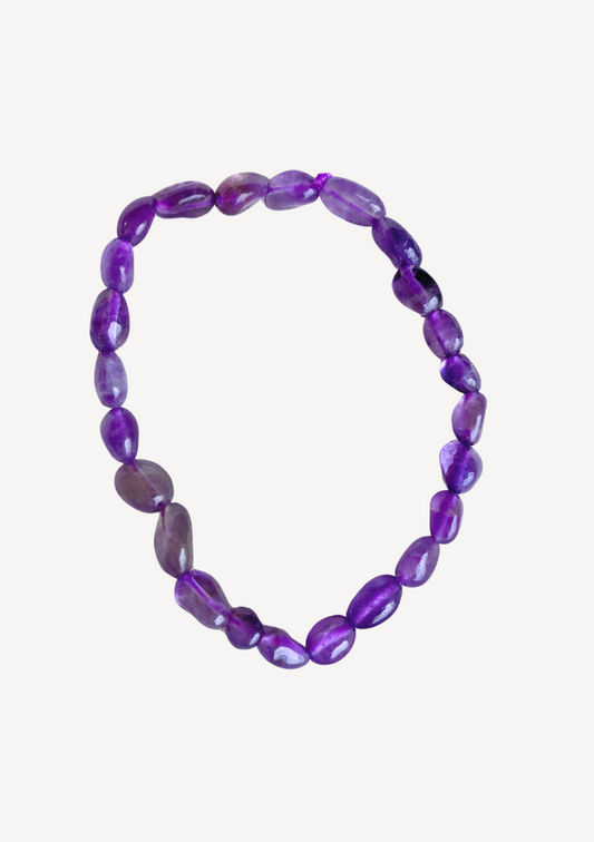 Amethyst Pebble Bracelet