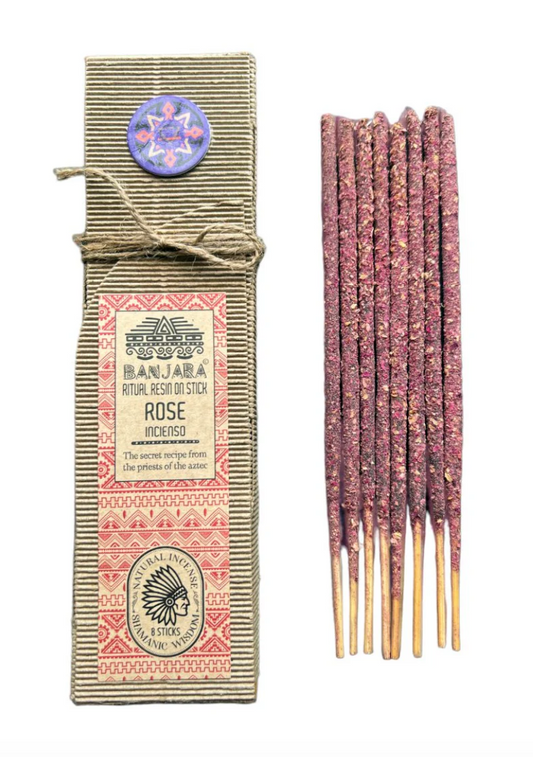 Banjara Shamanic Wisdom Ritual Resin on Stick- Rose