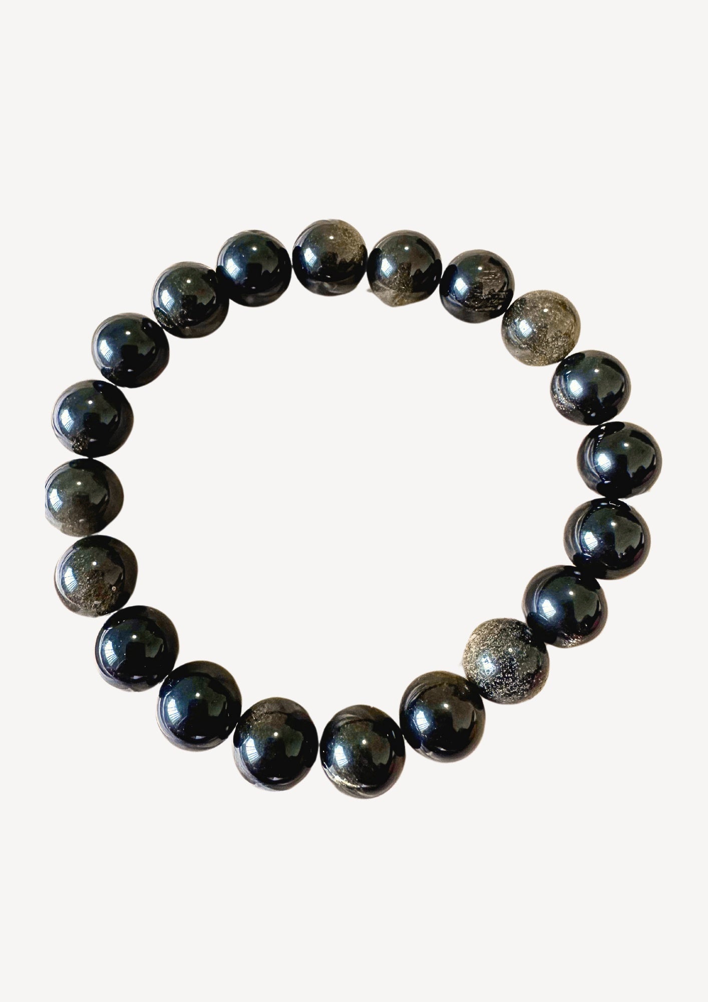 Gold Sheen Obsidian Bracelet 10mm