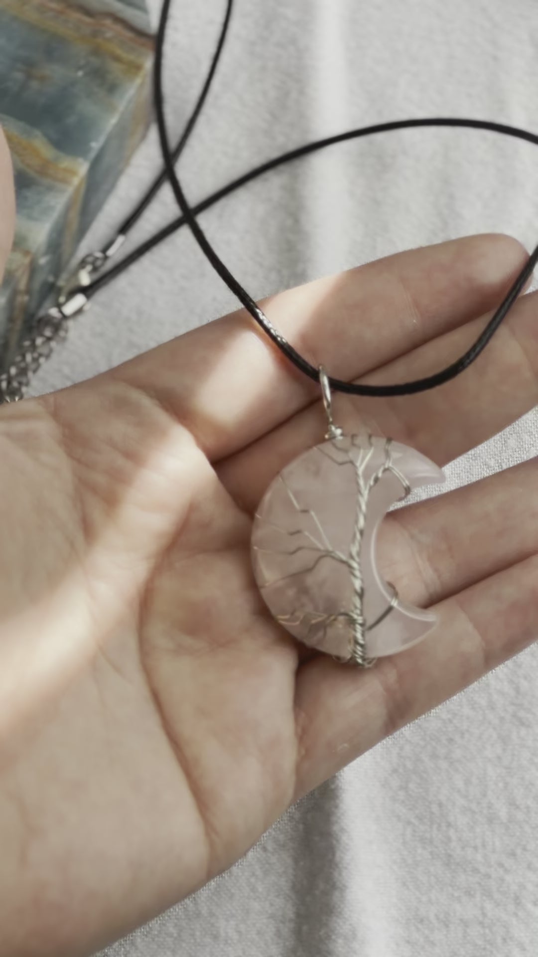 Wire Wrap Moon Necklace