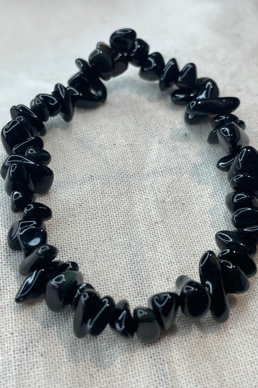 Rainbow Obsidian Chip Bracelet