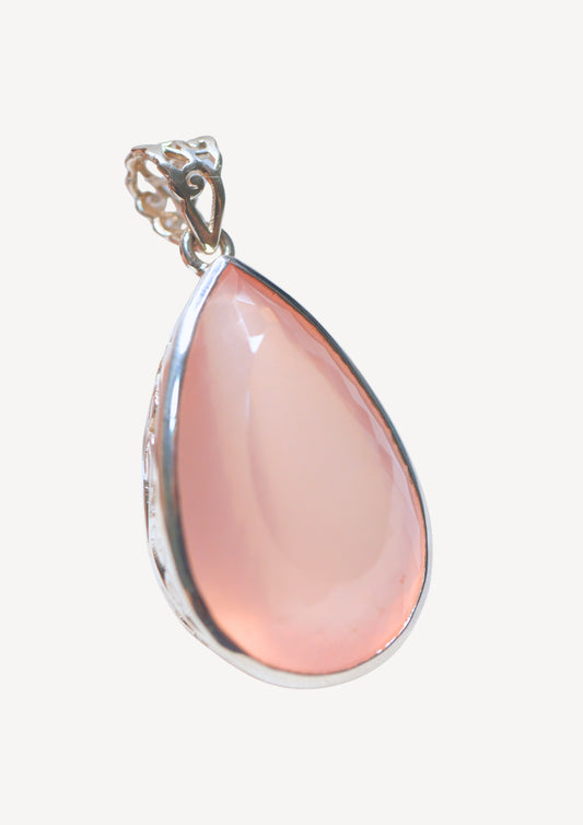 Rose Quartz Faceted Pendant