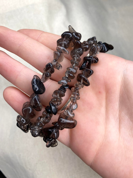 Smoky Quartz Chip Bracelet