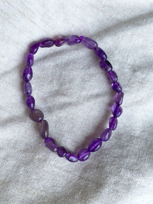 Amethyst Pebble Bracelet