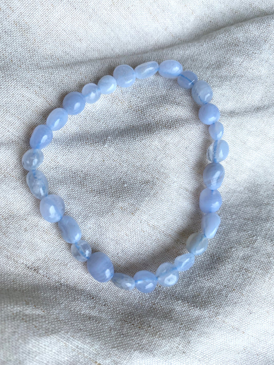 Blue Lace Agate Pebble Bracelet