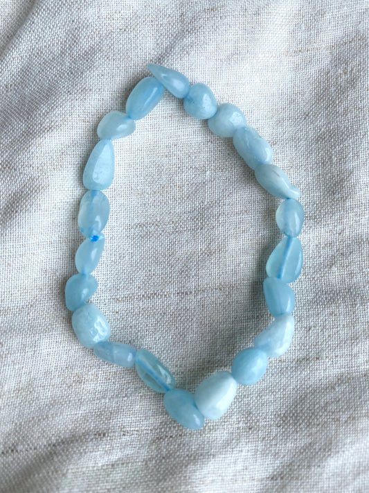 Aquamarine Pebble Bracelet