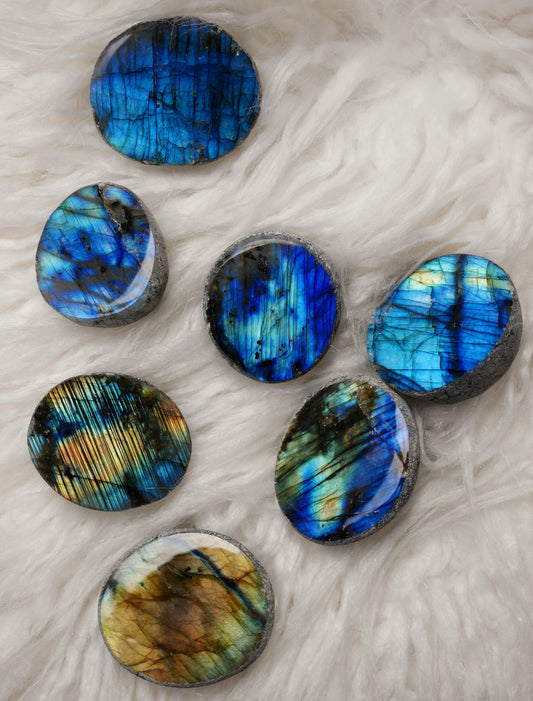 Labradorite Half Spheres