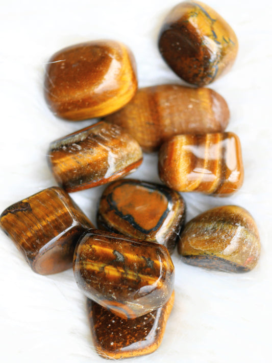 Tigers Eye tumbled stone