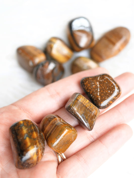 Tigers Eye tumbled stone