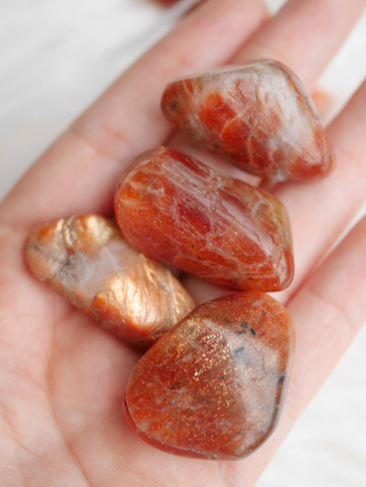 Sunstone tumbled stones (high grade)