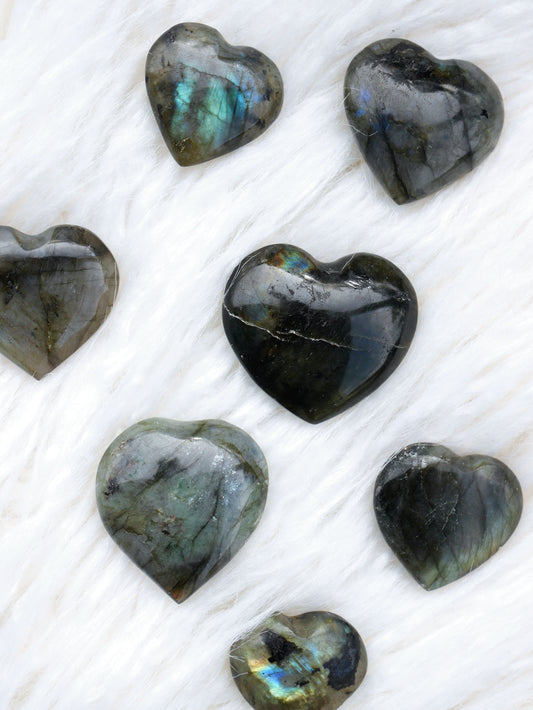 Labradorite mini heart