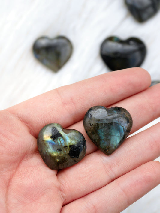 Labradorite mini heart