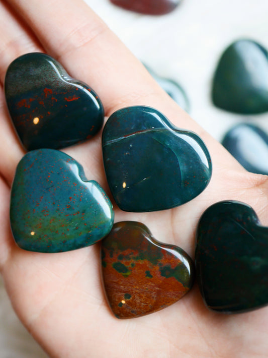 Bloodstone Mini Heart Carving