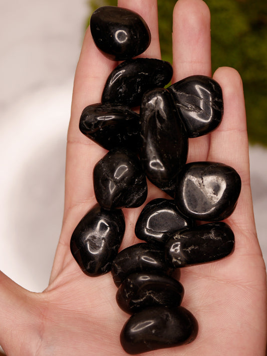 Black Tourmaline tumbled stone Small