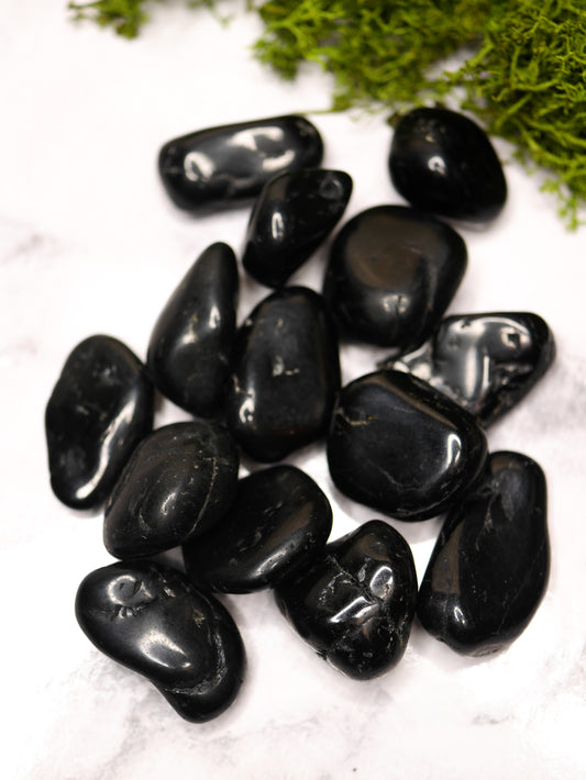 Black Tourmaline tumbled stone Small