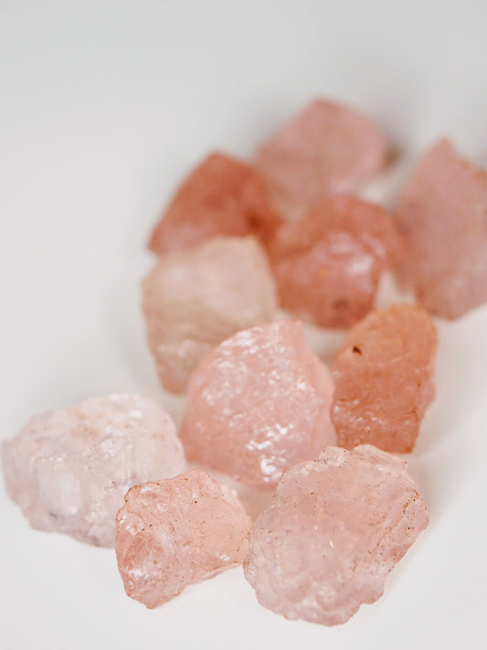 Morganite rough crystals