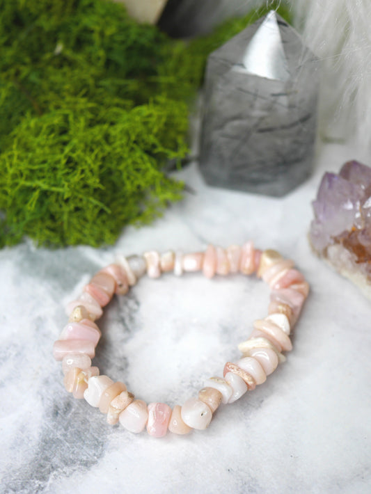 Pink opal bracelet