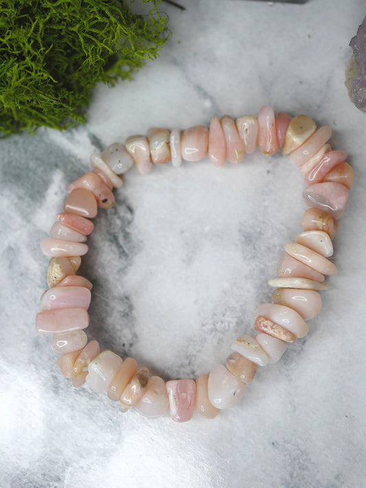 Pink opal bracelet