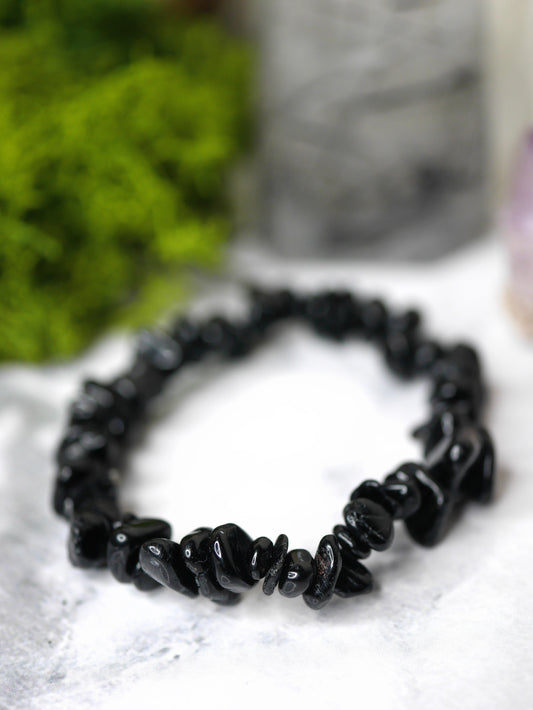 Black tourmaline chip bracelet