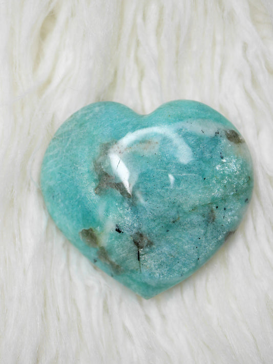 Amazonite Heart Carving