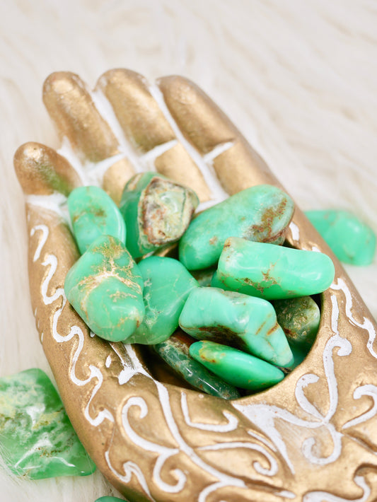 Chrysoprase tumbled stones (small)