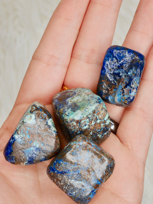 Shattuckite tumbled stones