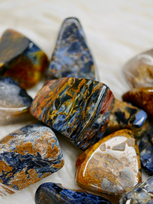 Pietersite tumbled stones