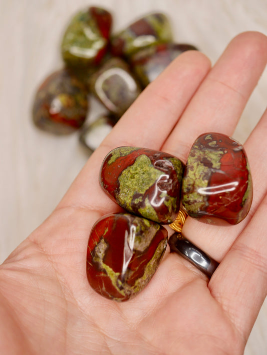 Dragon's blood jasper tumbled stones