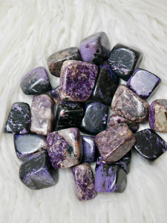 Charoite tumbled stone