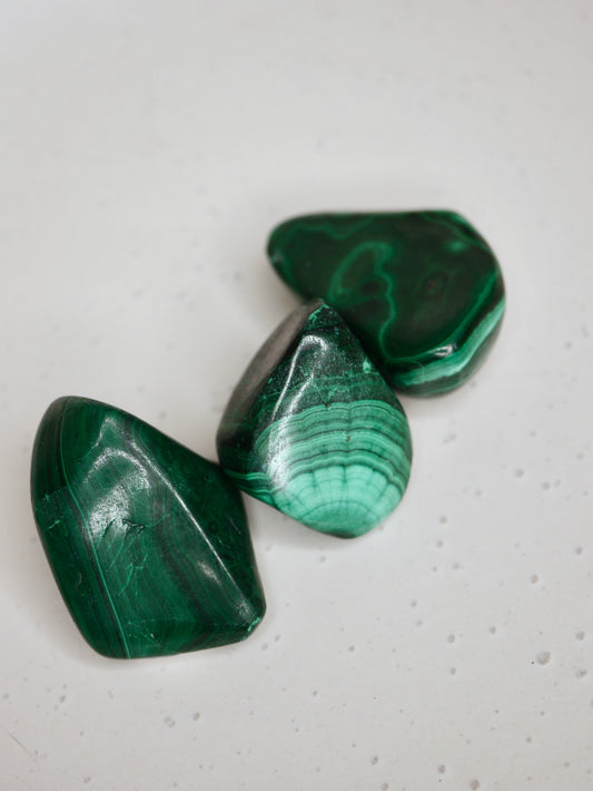 Malachite tumbled stone large