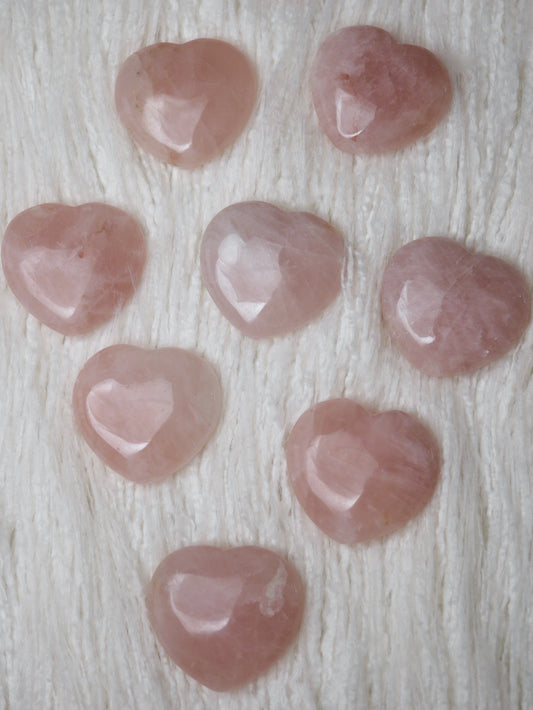 Small Rose Quartz Heart Carving