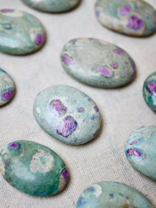 Ruby Fuchsite Polished Pocket Stone