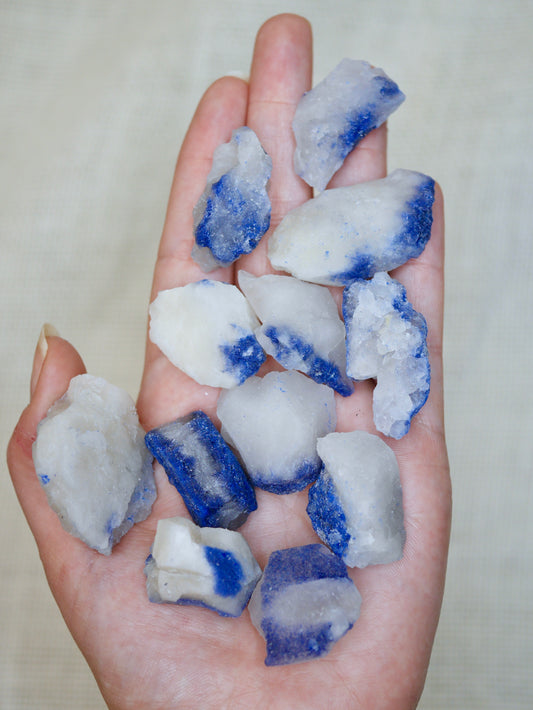 Dumortierite in Quartz Rough