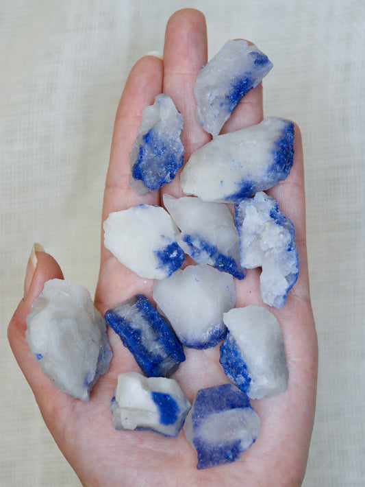 Dumortierite in Quartz Rough