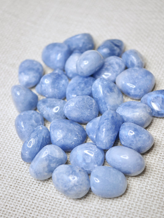 Blue Calcite Tumbled Stone