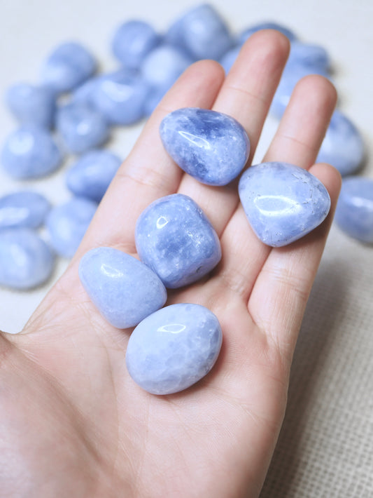 Blue Calcite Tumbled Stone