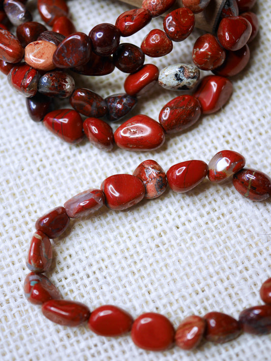 Red Jasper tumbled bracelet