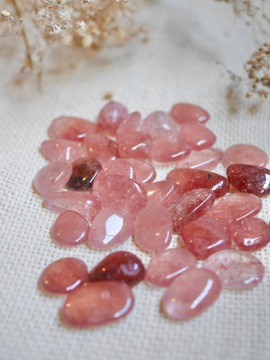 Strawberry Quartz Tumbled Stones- small