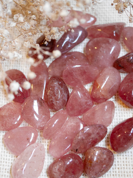 Strawberry Quartz Tumbled Stones