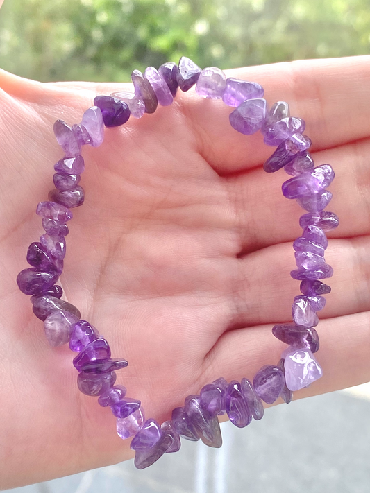 Amethyst Chip Bracelet