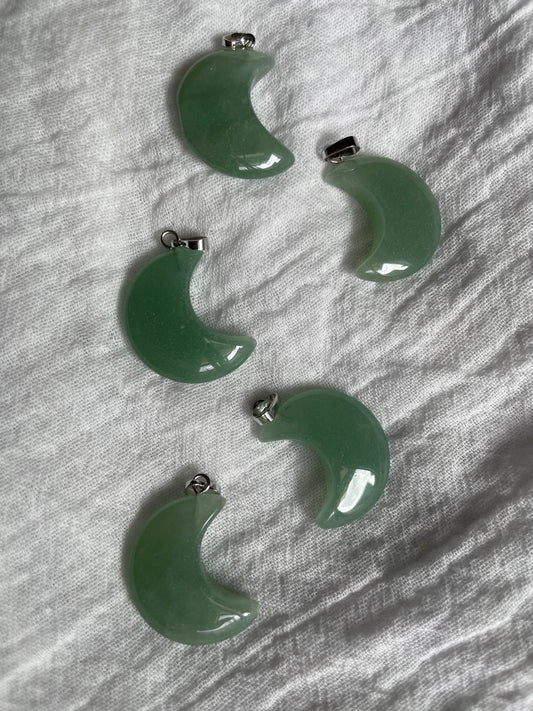 Aventurine Crescent Moon Necklace