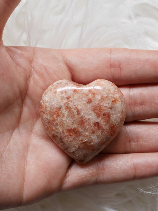 Sunstone Heart Carving